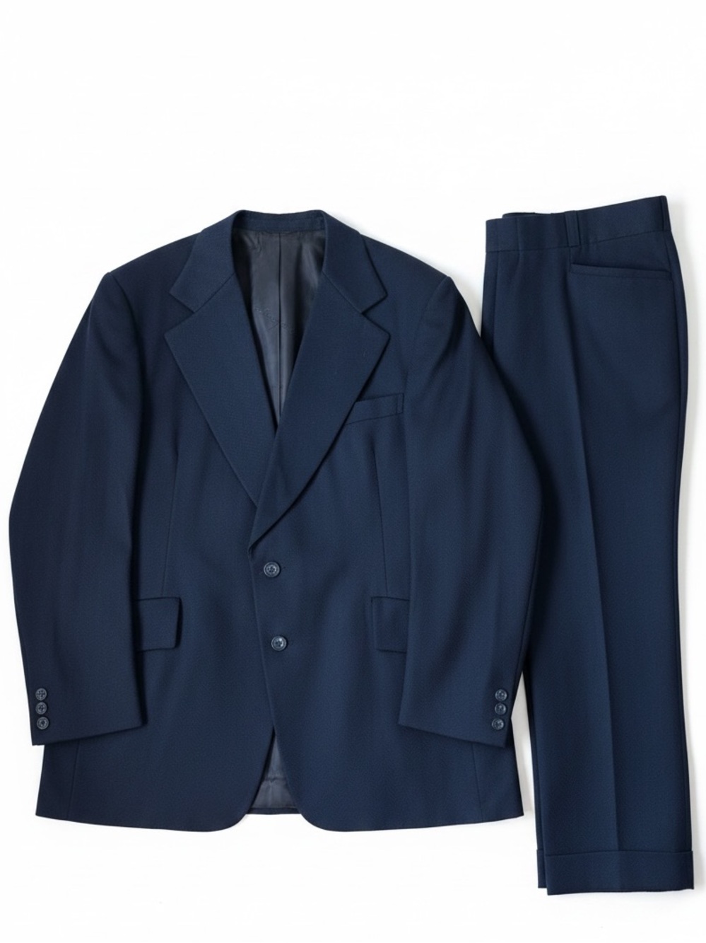 Vintage MacLeod Bros Calgary Double Breasted Suit English Wool 1970s
